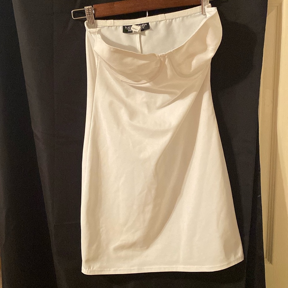 Bodyslimmers Nancy Ganz Shapewear Bodycon Slip Dress white strapless size 36C
